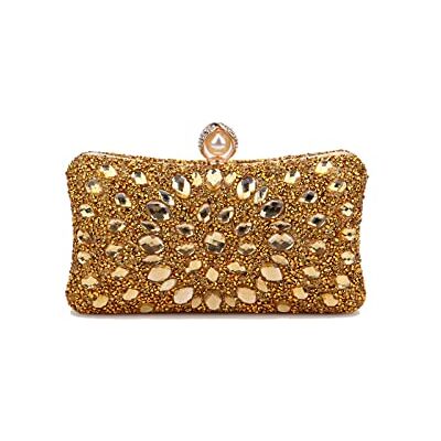 CORIOS Avondtas van strass, dames, diamant, clutch, elegant, tassen, handtas, bruid, ceremonie, bruiloft, feest, cocktailtas, portemonnee, Goud, L, Koppeling CORIOS Avondtas van strass, dames, diamant, clutch, elegant, tassen, handtas, bruid, ceremonie, bruiloft, feest, cocktailtas, portemonnee, Goud, L, Koppeling