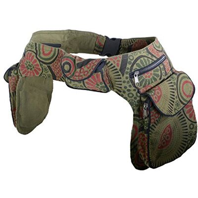 Kunst UND MAGIE Dubbele heuptas, sidebag, riemtas, festivaltas, hippie Goa ca. 28 x 18 x 4 cm Kunst UND MAGIE Dubbele heuptas, sidebag, riemtas, festivaltas, hippie Goa ca. 28 x 18 x 4 cm