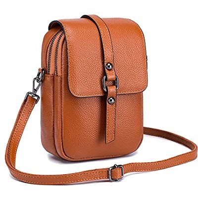 FANDARE Schoudertassen Kleine Telefoon Tassen Lederen Handtas Dames Portemonnee Portemonnee Creditcard Pouch Crossbody Bag, Geel, L FANDARE Schoudertassen Kleine Telefoon Tassen Lederen Handtas Dames Portemonnee Portemonnee Creditcard Pouch Crossbody Bag, Geel, L