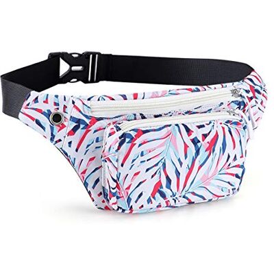 HAWEE Heuptas, sporttas, reistas, hardlooptas, uniseks, licht, meerkleurig, boodschappentas met verstelbare riem en hoofdtelefoonaansluiting, voor heren en dames, sport, wandelen, joggen, fietsen HAWEE Heuptas, sporttas, reistas, hardlooptas, uniseks, licht, meerkleurig, boodschappentas met verstelbare riem en hoofdtelefoonaansluiting, voor heren en dames, sport, wandelen, joggen, fietsen