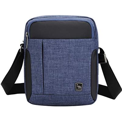 OIWAS Schoudertas Heren Tas Kleine Crossbody Tas Vrije Tijd Crossover Mobiele Telefoon Tas Mini Schoudertas voor Excursies en Wandelen Blauw OIWAS Schoudertas Heren Tas Kleine Crossbody Tas Vrije Tijd Crossover Mobiele Telefoon Tas Mini Schoudertas voor Excursies en Wandelen Blauw