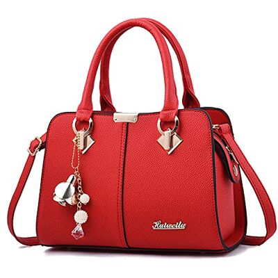 FANDARE Elegante handtas voor dames, schoudertas, rugzak, reistas, boodschappentas, shopper, reistas, platte handtas, waterdicht, PU-leer FANDARE Elegante handtas voor dames, schoudertas, rugzak, reistas, boodschappentas, shopper, reistas, platte handtas, waterdicht, PU-leer