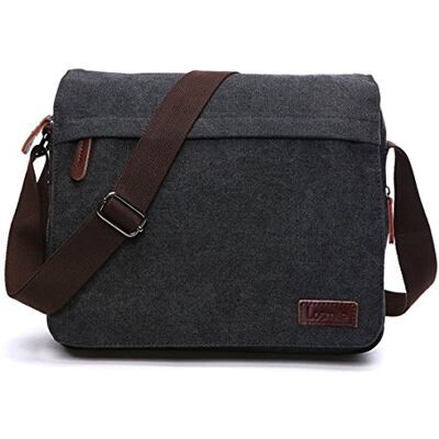 LOSMILE Schoudertassen van canvas voor heren, schoudertassen, schoudertassen, laptoptas van 13,3 inch, behoeften, schooltas, werk of schoolleven L LOSMILE Schoudertassen van canvas voor heren, schoudertassen, schoudertassen, laptoptas van 13,3 inch, behoeften, schooltas, werk of schoolleven L