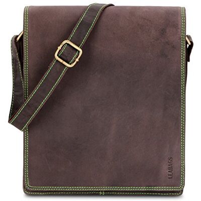 LEABAGS London Uniseks schoudertas (1 stuk), Natuurlijk donkerbruin, boho, gedeconstrueerd, minimalistisch, retro, utilitair, westers, hedendaags LEABAGS London Uniseks schoudertas (1 stuk), Natuurlijk donkerbruin, boho, gedeconstrueerd, minimalistisch, retro, utilitair, westers, hedendaags