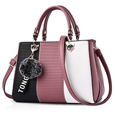NICOLE & DORIS Dames handtas schoudertas dames tassen mode retro PU lederen handtas, Rood3 NICOLE & DORIS Dames handtas schoudertas dames tassen mode retro PU lederen handtas, Rood3