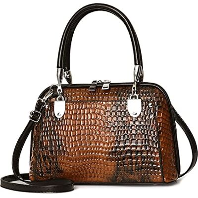 NICOLE & DORIS Dames Handtas Retro Krokodil Schoudertas PU Leer Messenger Tas Schoudertassen Klassieke Kleine Boodschappentas NICOLE & DORIS Dames Handtas Retro Krokodil Schoudertas PU Leer Messenger Tas Schoudertassen Klassieke Kleine Boodschappentas