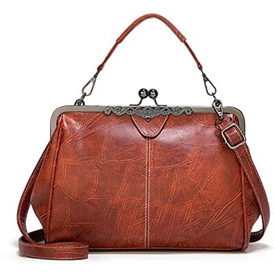 FANDARE Dameshandtas, handtas, schoudertas, PU-leer, modieus, klein meisje, schouder, crossbody tas, telefoon, schoudertas, grote capaciteit, winkelen, feest, school, reizen, bruin, L, prachtig FANDARE Dameshandtas, handtas, schoudertas, PU-leer, modieus, klein meisje, schouder, crossbody tas, telefoon, schoudertas, grote capaciteit, winkelen, feest, school, reizen, bruin, L, prachtig