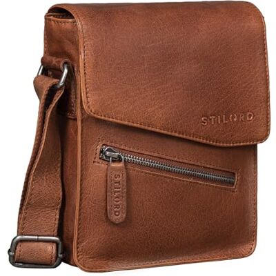 STILORD "Steve" Kleine schoudertas voor heren, leer, messengertas, handtas, vintage, DIN A5, tas van echt leer, kleur: maraska bruin STILORD "Steve" Kleine schoudertas voor heren, leer, messengertas, handtas, vintage, DIN A5, tas van echt leer, kleur: maraska bruin