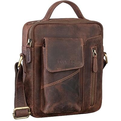 STILORD "Otis" Schoudertas voor heren, leer, kleine schoudertas, heren, messenger bag, heren, crossbag, kleur: veleta bruin STILORD "Otis" Schoudertas voor heren, leer, kleine schoudertas, heren, messenger bag, heren, crossbag, kleur: veleta bruin