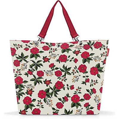 reisenthel Shopper XL Garden White Ruime boodschappentas en stijlvolle handtas in één van waterdicht materiaal, Garden White, XL, retro reisenthel Shopper XL Garden White Ruime boodschappentas en stijlvolle handtas in één van waterdicht materiaal, Garden White, XL, retro