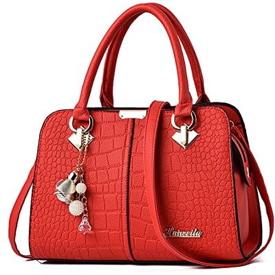 FANDARE Elegante handtas voor dames, schoudertas, rugzak, reistas, boodschappentas, shopper, reistas, platte handtas, waterdicht, PU-leer FANDARE Elegante handtas voor dames, schoudertas, rugzak, reistas, boodschappentas, shopper, reistas, platte handtas, waterdicht, PU-leer
