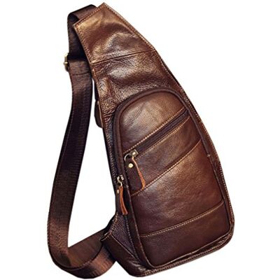 Hebetag Bl595 Bagage, schoudertas voor heren, #01 Koffie, Casual Hebetag Bl595 Bagage, schoudertas voor heren, #01 Koffie, Casual