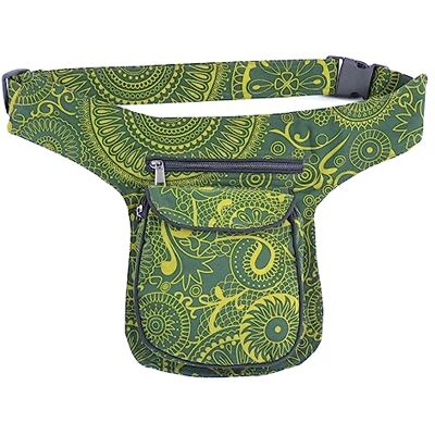 Ethnique Mode Riemtas van stof, heuptas, tailletas, loopriem voor heren en dames, heuptas, bananentas, Groen, Riemtas Ethnique Mode Riemtas van stof, heuptas, tailletas, loopriem voor heren en dames, heuptas, bananentas, Groen, Riemtas