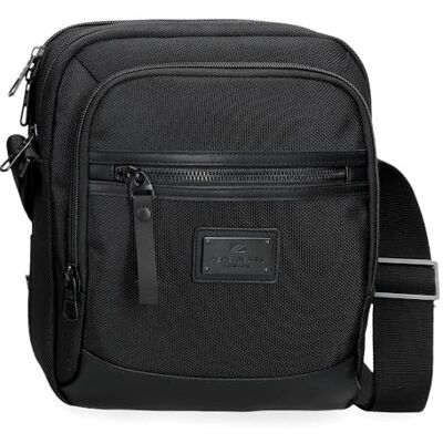 Pepe Jeans Blackmore Schoudertas, tablethouder, twee vakken, zwart, 22 x 27 x 8 cm, polyester met kunstleren details, 4,75 l, van Joumma Bags, zwart, Talla única, schouderriem Pepe Jeans Blackmore Schoudertas, tablethouder, twee vakken, zwart, 22 x 27 x 8 cm, polyester met kunstleren details, 4,75 l, van Joumma Bags, zwart, Talla única, schouderriem