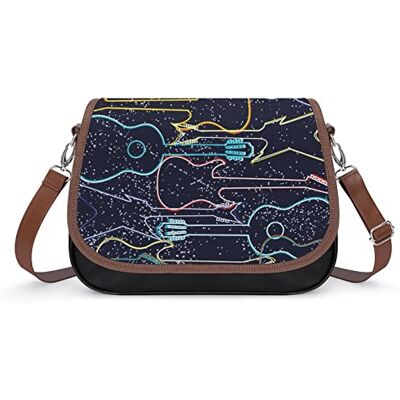 LafalPer Schoudertassen van leer, bedrukt, messenger tassen, dames, schoudertas, met verstelbare schouderriem, Motocross 65, Kleur: zwart/bruin,, 31×11×22cm LafalPer Schoudertassen van leer, bedrukt, messenger tassen, dames, schoudertas, met verstelbare schouderriem, Motocross 65, Kleur: zwart/bruin,, 31×11×22cm