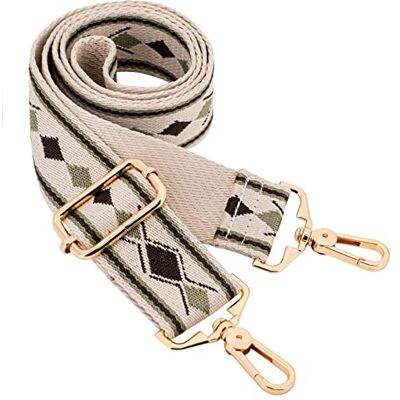 pecvan Handtasriem van metaal met draaibare haak voor schoudertas/bagage, ruit, L, leer pecvan Handtasriem van metaal met draaibare haak voor schoudertas/bagage, ruit, L, leer