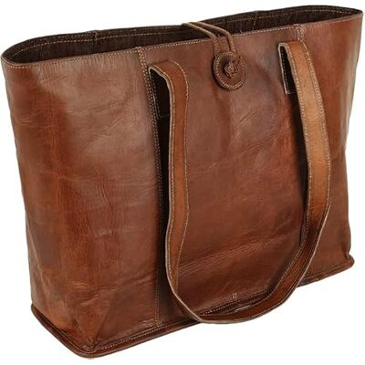 american blue Vintage echt lederen handtas handtas handtas schoudertas dames kantoor laptop tas bruin L vintage draagtas, 33 x 40.6 x 33 x 15.7 cm american blue Vintage echt lederen handtas handtas handtas schoudertas dames kantoor laptop tas bruin L vintage draagtas, 33 x 40.6 x 33 x 15.7 cm