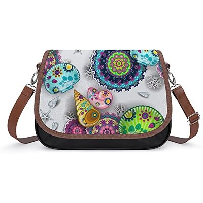 LafalPer Schoudertassen en schoudertassen voor dames, handtas, bedrukt, van PU-leer, schoudertas, modieus, elegant, ijsvuur, basketbal, Kleur: zwart/bruin,, 31×11×22cm LafalPer Schoudertassen en schoudertassen voor dames, handtas, bedrukt, van PU-leer, schoudertas, modieus, elegant, ijsvuur, basketbal, Kleur: zwart/bruin,, 31×11×22cm