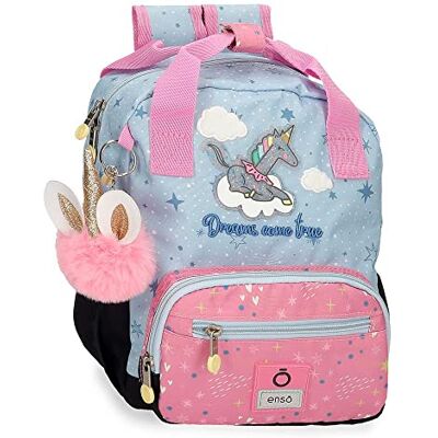 Enso Dreams Come True Bagage Messenger Bag voor meisjes, Meerkleurig, Kleuterrugzak met trolley Enso Dreams Come True Bagage Messenger Bag voor meisjes, Meerkleurig, Kleuterrugzak met trolley