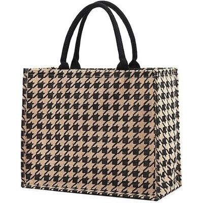 Ardorion Grote boodschappentas van jute, waterdicht, met ritssluiting en binnenzak, strandtas, natuur, 41 x 18 x 33 cm 41 x 18 x 33 cm Ardorion Grote boodschappentas van jute, waterdicht, met ritssluiting en binnenzak, strandtas, natuur, 41 x 18 x 33 cm 41 x 18 x 33 cm