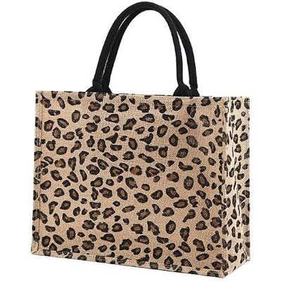 Ardorion Jute tas met ritssluiting en binnenvak, grote boodschappentas, strandtas, waterdicht, handtas, cadeautas 41 x 18 x 33 cm Ardorion Jute tas met ritssluiting en binnenvak, grote boodschappentas, strandtas, waterdicht, handtas, cadeautas 41 x 18 x 33 cm