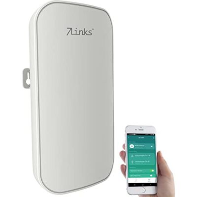 7links wifi-versterker voor buiten: wifi-repeater voor buiten, 1200 Mbit/s, dual-band 2,4 + 5,0 GHz, app, 80 m (buitenversterker, repeater, toegang) 7links wifi-versterker voor buiten: wifi-repeater voor buiten, 1200 Mbit/s, dual-band 2,4 + 5,0 GHz, app, 80 m (buitenversterker, repeater, toegang)
