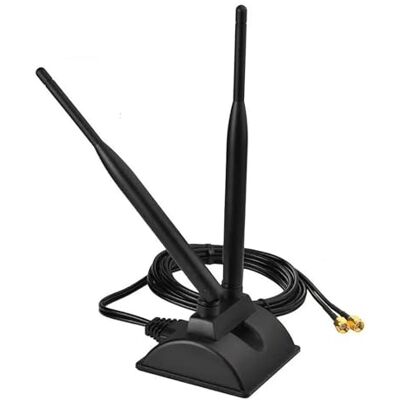GERUI Dual Band WLAN-antenne 8dBi 2,4 GHz 5,8 GHz SMA-adapter Bluetooth antenne 6 dB hoge versterking omnidirectionele antenne met magnetische basis GERUI Dual Band WLAN-antenne 8dBi 2,4 GHz 5,8 GHz SMA-adapter Bluetooth antenne 6 dB hoge versterking omnidirectionele antenne met magnetische basis