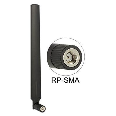 DeLOCK WiFi RP-SMA 802.11 AC/a/h/b/g/n 4~7 dBi Omni Joint zwart roterende versie, 88913 DeLOCK WiFi RP-SMA 802.11 AC/a/h/b/g/n 4~7 dBi Omni Joint zwart roterende versie, 88913