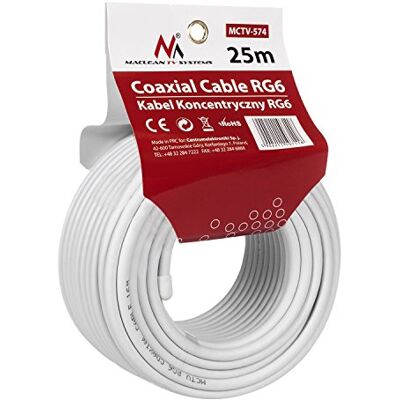 Maclean MCTV-574 satellietantenne coaxkabel 1.0CCS RG6 25 m Maclean MCTV-574 satellietantenne coaxkabel 1.0CCS RG6 25 m