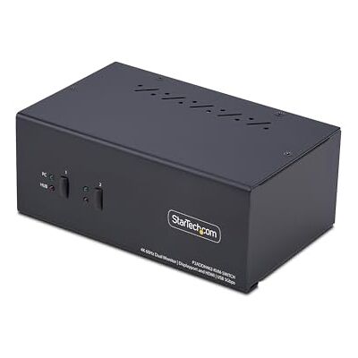StarTech . com 2-poorts DisplayPort HDMI KVM Switch 4K 60Hz 2-poorts USB Hub 5Gbps 2x USB HID TAA conform StarTech . com 2-poorts DisplayPort HDMI KVM Switch 4K 60Hz 2-poorts USB Hub 5Gbps 2x USB HID TAA conform