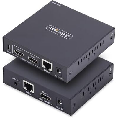 StarTech . com HDMI KVM-extender over IP-netwerk, 4K 60Hz, zonder driver, HDMI en USB via Ethernet/CAT6, AVoIP, Tx/Rx Kit StarTech . com HDMI KVM-extender over IP-netwerk, 4K 60Hz, zonder driver, HDMI en USB via Ethernet/CAT6, AVoIP, Tx/Rx Kit