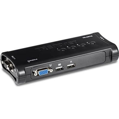 TRENDnet KVM 4-poorts USB KVM Switch Kit VGA + USB poorten 2048 x 1536 resolutie incl. bedrading besturing van maximaal 4 computers, compatibel met Windows, Linux, en Mac OS, wit, TK-407K TRENDnet KVM 4-poorts USB KVM Switch Kit VGA + USB poorten 2048 x 1536 resolutie incl. bedrading besturing van maximaal 4 computers, compatibel met Windows, Linux, en Mac OS, wit, TK-407K