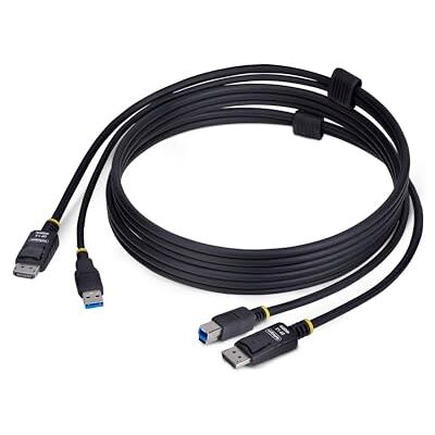 StarTech . com 1,8 m 5 Gbps DisplayPort en USB KVM-kabel, 4K 60Hz, DP en USB Combo Kabel voor KVM-switch StarTech . com 1,8 m 5 Gbps DisplayPort en USB KVM-kabel, 4K 60Hz, DP en USB Combo Kabel voor KVM-switch