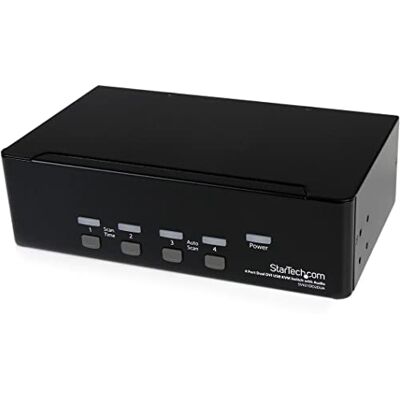StarTech .com USB KVM-switch 2 DVI-schermen voor 4 computers met audio KVM-schakelaar StarTech .com USB KVM-switch 2 DVI-schermen voor 4 computers met audio KVM-schakelaar