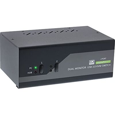 InLine 63652I KVM Dual DisplayPort 1.2 4K USB 3.0 Audio Desktop Switch InLine 63652I KVM Dual DisplayPort 1.2 4K USB 3.0 Audio Desktop Switch