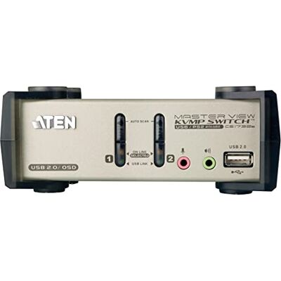 Aten CS1732B USB KVM-switch + hub 2 poorten Aten CS1732B USB KVM-switch + hub 2 poorten