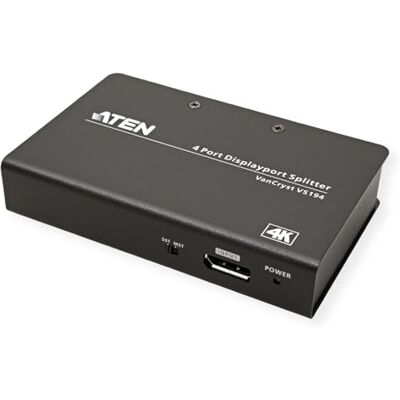 Aten Distributeur 4K DisplayPort 4 poorten VS194 (4096 x 2160/3840 x 2160 @ 60 Hz) voor huis, bedrijf, onderwijs en commercieel gebruik, UK # 1 KVM marktleider Aten Distributeur 4K DisplayPort 4 poorten VS194 (4096 x 2160/3840 x 2160 @ 60 Hz) voor huis, bedrijf, onderwijs en commercieel gebruik, UK # 1 KVM marktleider