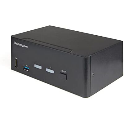 StarTech .com HDMI KVM Switch 2 Port 4K 60Hz Ultra HD HDR KVM Switch 4K HDMI 2.0 met 2 USB 3.0 (5 GB/s) en 4 USB 2.0 HID Audio Shortcut-omschakeling TAA (SV231D StarTech .com HDMI KVM Switch 2 Port 4K 60Hz Ultra HD HDR KVM Switch 4K HDMI 2.0 met 2 USB 3.0 (5 GB/s) en 4 USB 2.0 HID Audio Shortcut-omschakeling TAA (SV231D