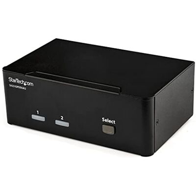 StarTech . com Dual Display DisplayPort KVM-switch met 2 poorten 4K 60Hz (SV231DPDDUA2) StarTech . com Dual Display DisplayPort KVM-switch met 2 poorten 4K 60Hz (SV231DPDDUA2)