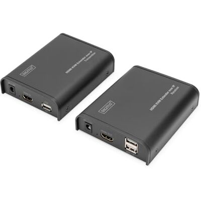 Digitus DS-55202 KVM Extender HDMI Full HD 1080p 60Hz 120m via LAN-kabel / onbeperkt via Ethernet (IP-compatibel) Kit: zender en ontvanger HDMI 1.3 & HDCP 1.2 Digitus DS-55202 KVM Extender HDMI Full HD 1080p 60Hz 120m via LAN-kabel / onbeperkt via Ethernet (IP-compatibel) Kit: zender en ontvanger HDMI 1.3 & HDCP 1.2