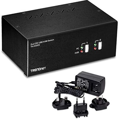 TRENDnet 2-poorts DVI KVM Switch Dual Monitor TRENDnet 2-poorts DVI KVM Switch Dual Monitor