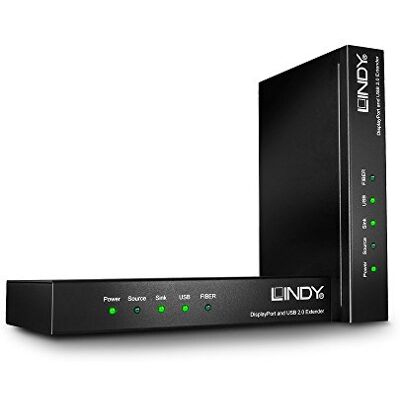 LINDY 39380 glasvezelverlenging DisplayPort 1.2 en USB 2.0, 200 m LINDY 39380 glasvezelverlenging DisplayPort 1.2 en USB 2.0, 200 m