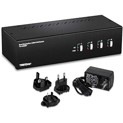 TRENDnet 4-poorts display poort KVM Switch Dual Monitor TRENDnet 4-poorts display poort KVM Switch Dual Monitor