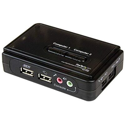 StarTech .com SV211KUSB KVM Switch Set 2 USB-poorten met audio en kabels, zwart StarTech .com SV211KUSB KVM Switch Set 2 USB-poorten met audio en kabels, zwart