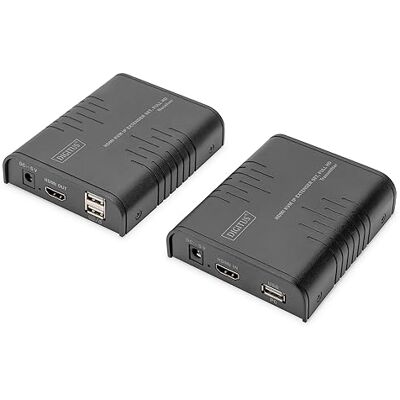 Digitus HDMI KVM IP Extender Set 1x émetteur, 1x récepteur FullHD 1080p/60Hz point à multipoint HDMI 1.3 HDCP 1.4 Plug & Play Digitus HDMI KVM IP Extender Set 1x émetteur, 1x récepteur FullHD 1080p/60Hz point à multipoint HDMI 1.3 HDCP 1.4 Plug & Play