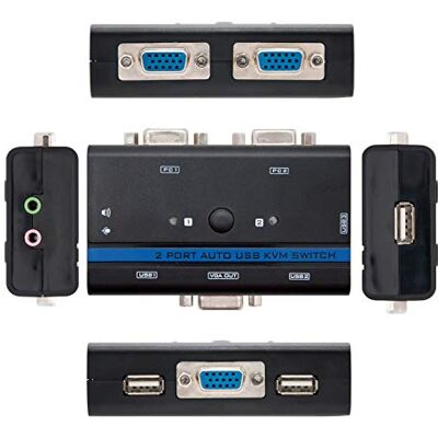 NANOCABLE 10.12.0001 Switch voor display, toetsenbord en muis, montagerooster, zwart toetsenbordmuis (1920 x 1440 pixels, 250 Hz, USB, VGA, 3,5 mm mic, USB A, VGA (D-Sub)) NANOCABLE 10.12.0001 Switch voor display, toetsenbord en muis, montagerooster, zwart toetsenbordmuis (1920 x 1440 pixels, 250 Hz, USB, VGA, 3,5 mm mic, USB A, VGA (D-Sub))
