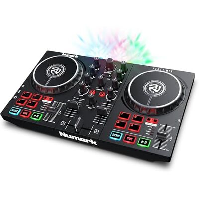 Numark Party Mix II DJ-draaitafel met LED-verlichting, geluidskaart en DJ-mixer met Serato DJ Lite Numark Party Mix II DJ-draaitafel met LED-verlichting, geluidskaart en DJ-mixer met Serato DJ Lite