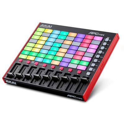 Akai APC Mini MK2 USB MIDI-padcontroller 64 RGB-pads, 9 faders, drum- en notitiemodus, 1:1 toewijzing voor Ableton Live, voor live performance en productie Akai APC Mini MK2 USB MIDI-padcontroller 64 RGB-pads, 9 faders, drum- en notitiemodus, 1:1 toewijzing voor Ableton Live, voor live performance en productie