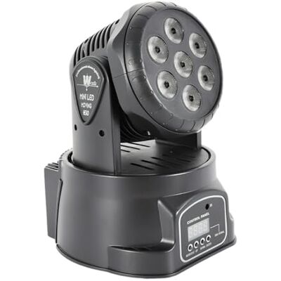 Endingfuny 7 x 10 W Mini mobiele podiumverlichting DMX512 RGBW Lichteffecten 5 bedieningsmodi DJ Disco Spot DJ Party Licht met Afstandsbediening en LED Display Moving Head Disco Licht Endingfuny 7 x 10 W Mini mobiele podiumverlichting DMX512 RGBW Lichteffecten 5 bedieningsmodi DJ Disco Spot DJ Party Licht met Afstandsbediening en LED Display Moving Head Disco Licht