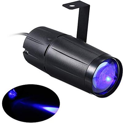 Lixada 3 W LED Pinspot licht, enkele straal voor disco, decoratie bar club pub DJ show concert, 7 verschillende kleuren Lixada 3 W LED Pinspot licht, enkele straal voor disco, decoratie bar club pub DJ show concert, 7 verschillende kleuren